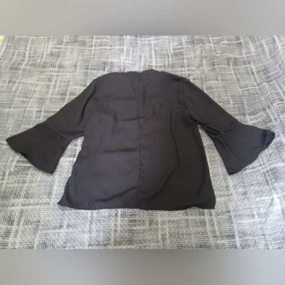 Vero Moda Black Bell Sleeve Blouse Cutout   L - Picture 7 of 7